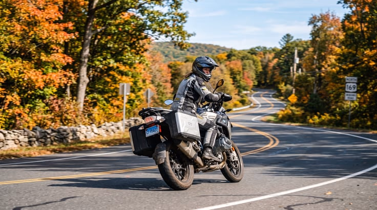 Motorcyclist riding legally in Connecticut with motorcycle endorsement