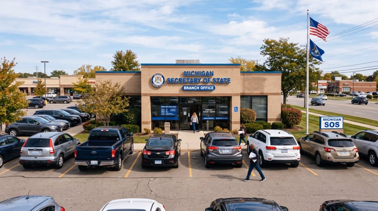 Michigan SOS office appointment location for the written knowledge test instead of a DMV