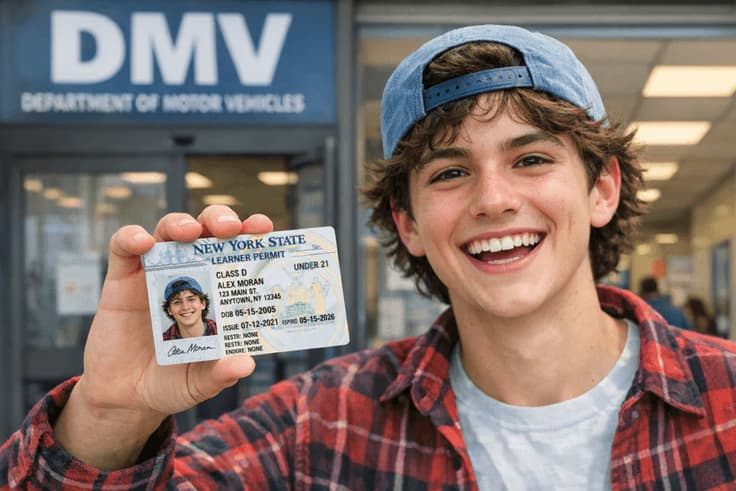 Successfully passing the new york learner permit test online after studying