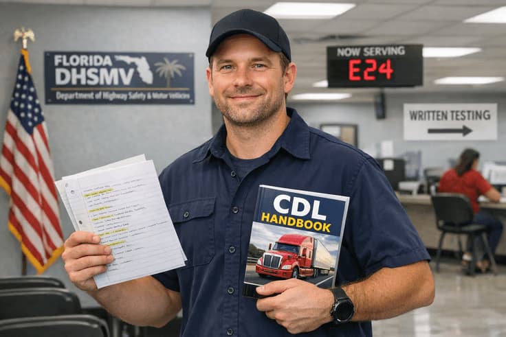 Ready to pass Florida CDL test questions after studying the CDL general knowledge exam with practice tests