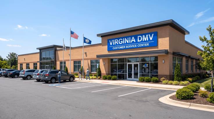 Virginia DMV customer service center for a VA DMV driving test appointment