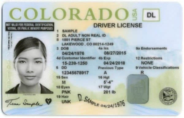 Colorado drivers license