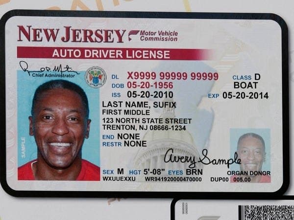 New Jersey drivers license