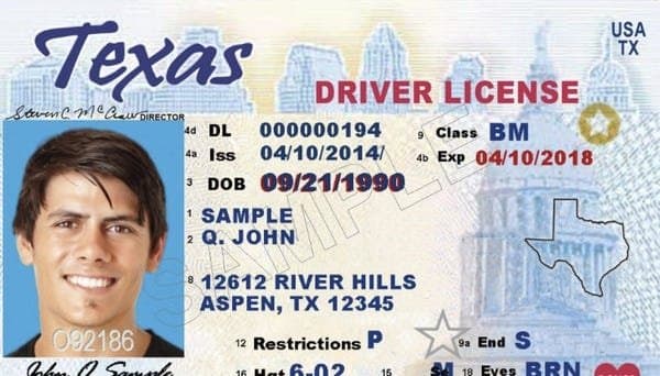 Texas drivers license