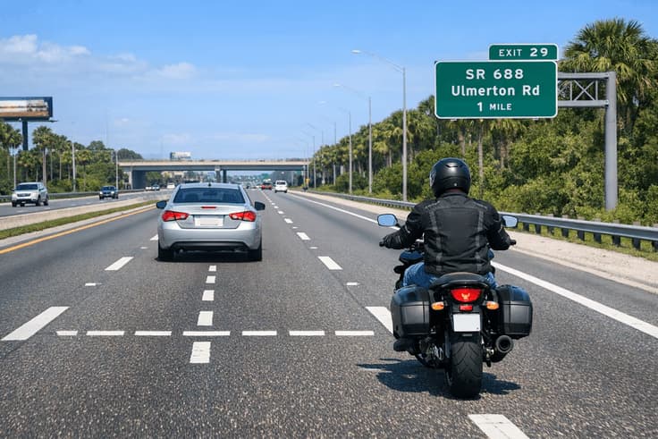 Florida motorcycle safety: maintaining a safe following distance in traffic