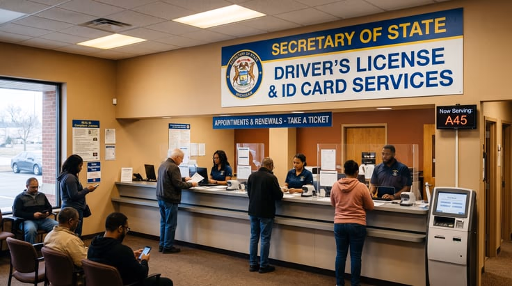 Michigan Secretary of State office for how to get a driver's license in Michigan