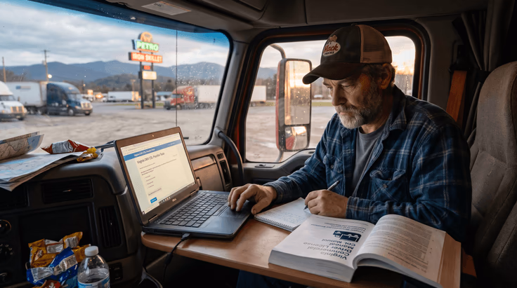 VA CDL practice test and Virginia CDL manual to lower CDL cost